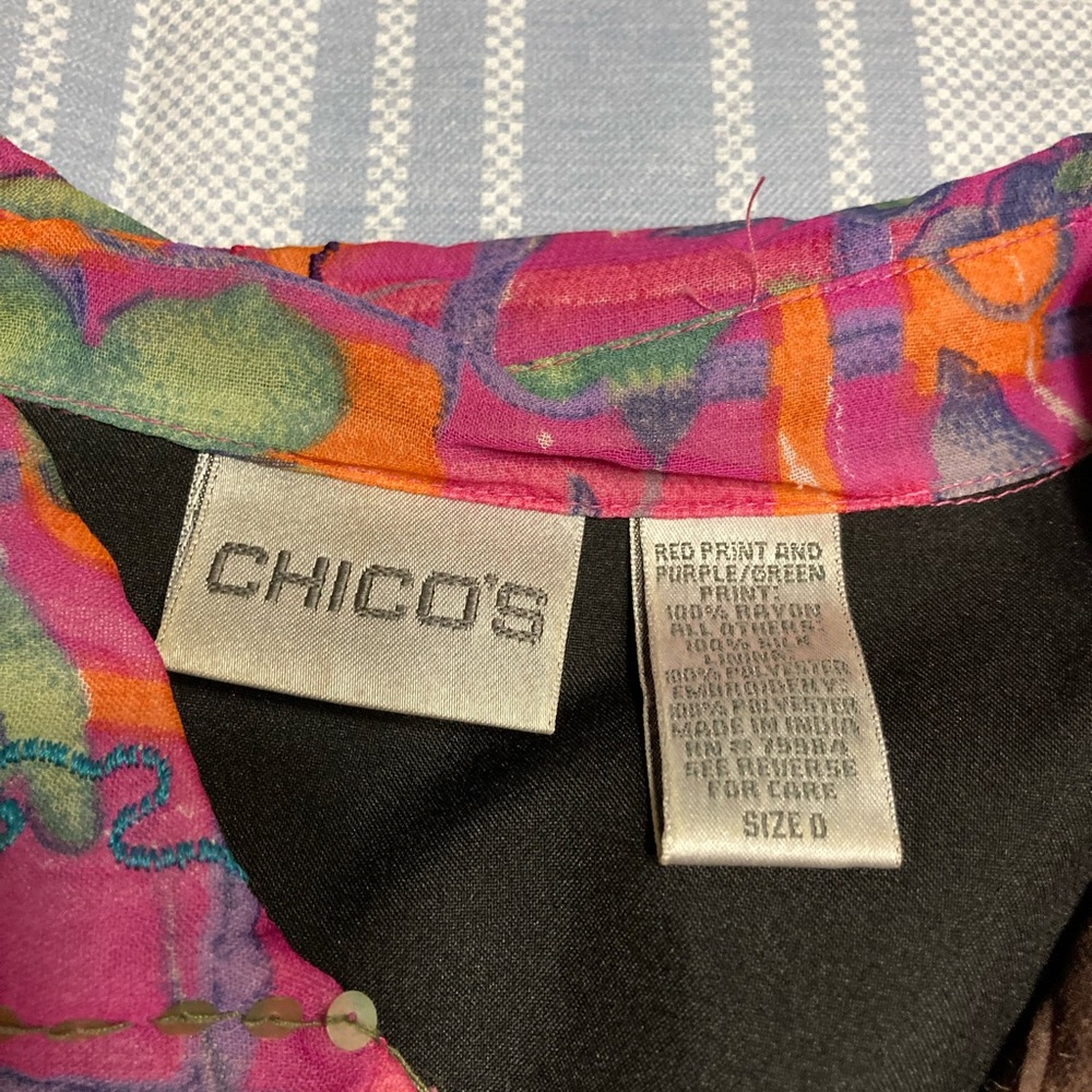 Chico's Multicolor Patchwork Style Blazer. - image 2